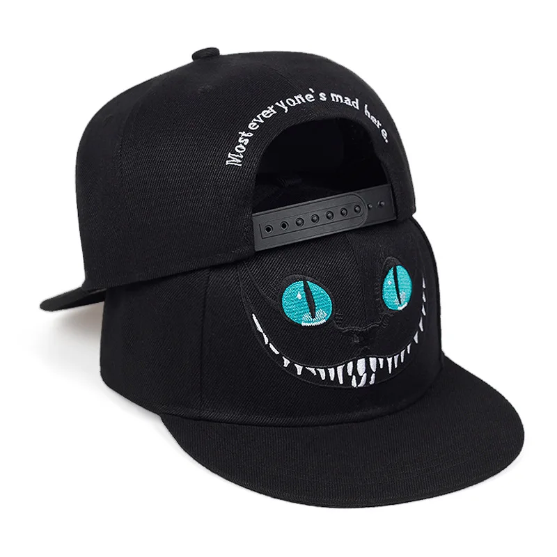 Hat Snapback Cap - 漫画不思議の国のアリスかわいい野球帽スポーツキャップチェシャ猫刺繍 DSN キャップヒップホップスナップバック帽子ギフト