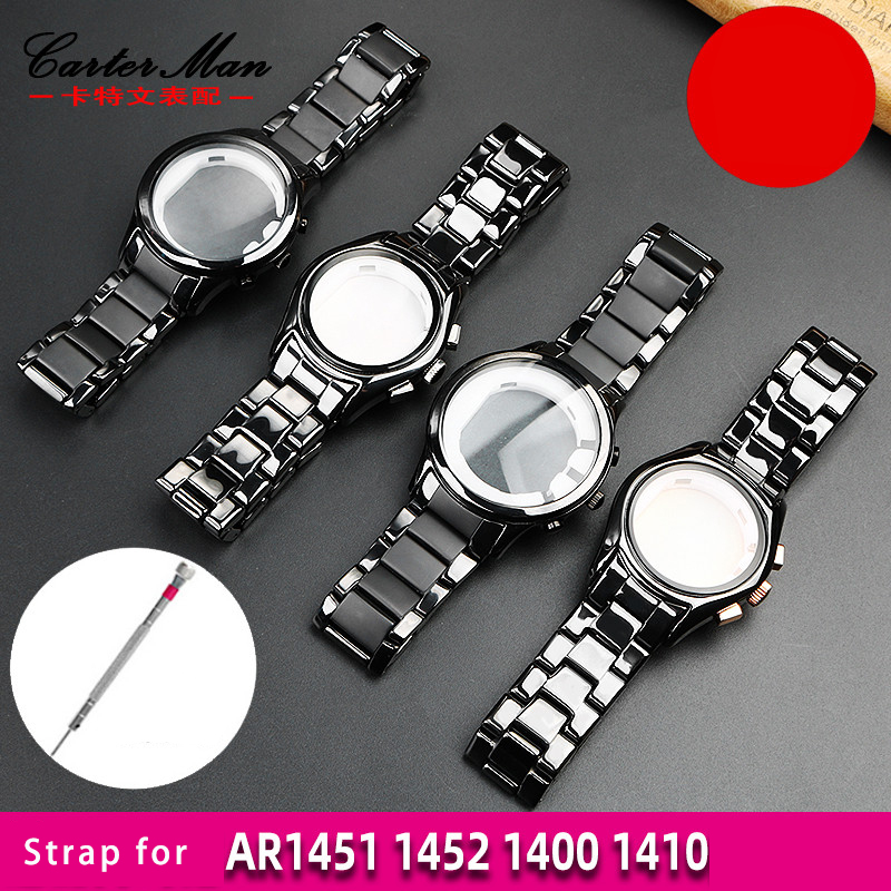 Men'S Accessories Armani - 男性用時計時計バンド,時計ストラップ,時計ダイヤル,黒,セラミックブレスレット,アクセサリー,ar1451,ar1452,ar1400,ar1410