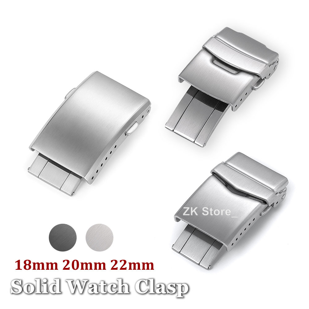 Men'S Accessories Watches - 男性と女性のためのステンレス鋼の時計バックル,ピン付き時計ストラップアクセサリー,折りたたみ式クラスプ,316lソリッド,18mm, 20mm, 22mm