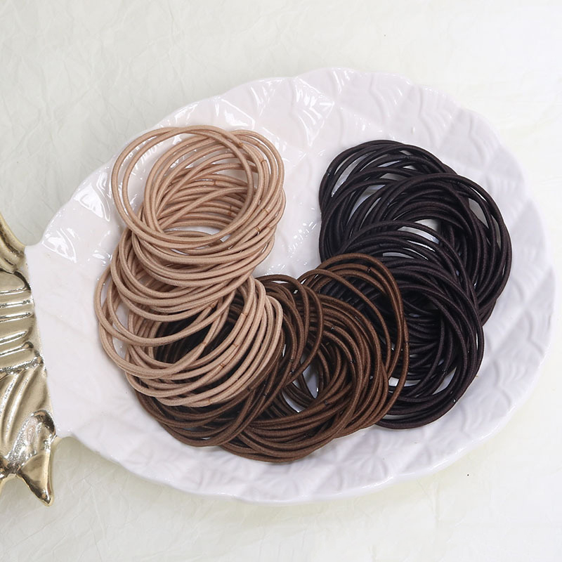 Men Accessories Kit - 100 ピース/セットヘアネクタイ弾性ゴムバンド女性男性薄毛ゴムバンドポニーテールシュシュヘアアクセサリー女性のための