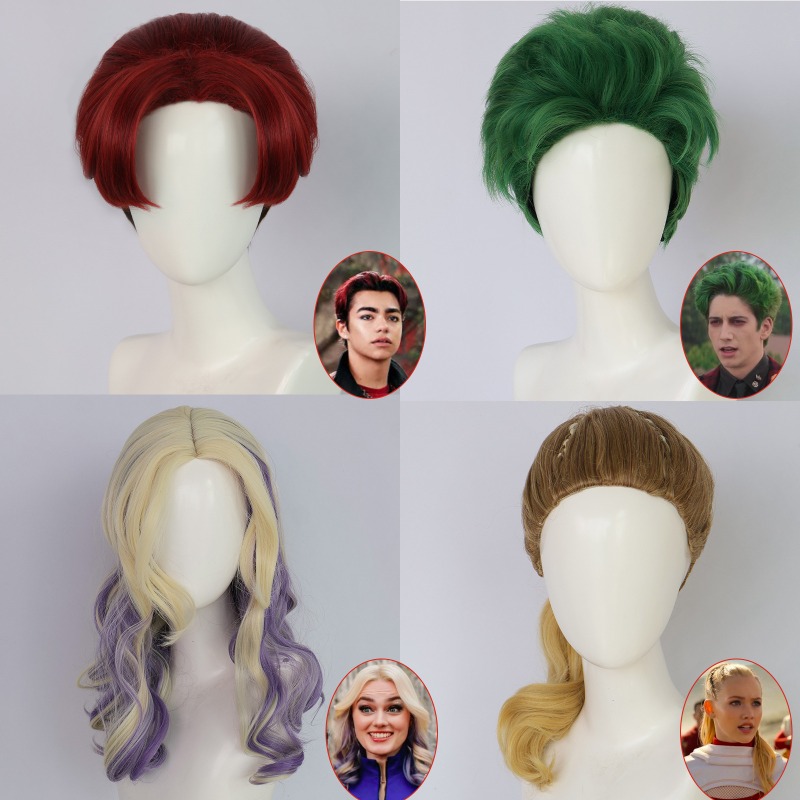 Men'S Vampire Accessories - 新しいゾンビ 4 コスプレビクターノヴァアディソンコスプレウィッグ男性女性ドーン吸血鬼ファンタジーヘアハロウィンパーティー合成かつら + ウィッグキャップ