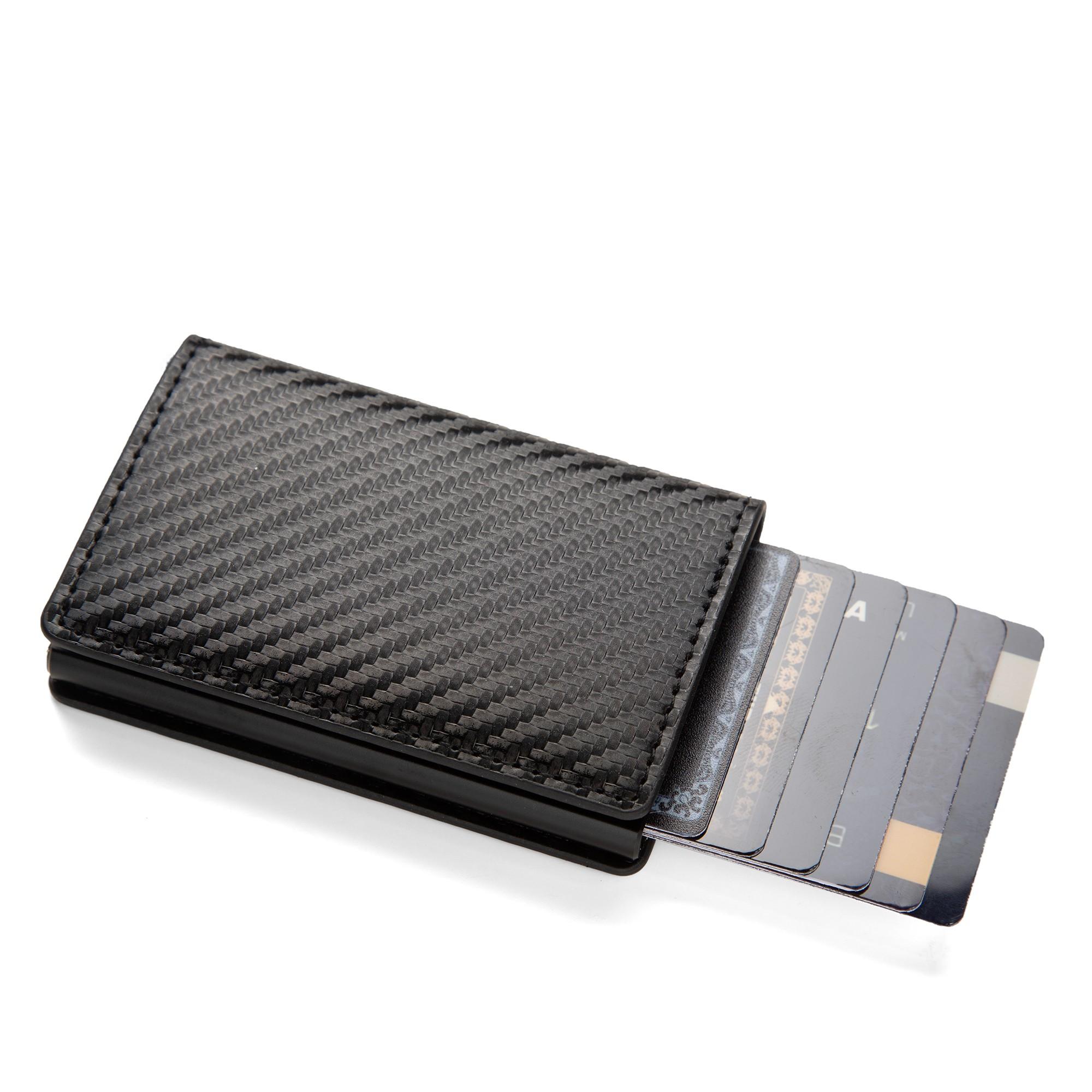 Card Case Minimalist - 盗難防止RFIDクレジットカードホルダー ミニマリスト財布 ポケット スリムカードホルダー カードホルダー PUレザー