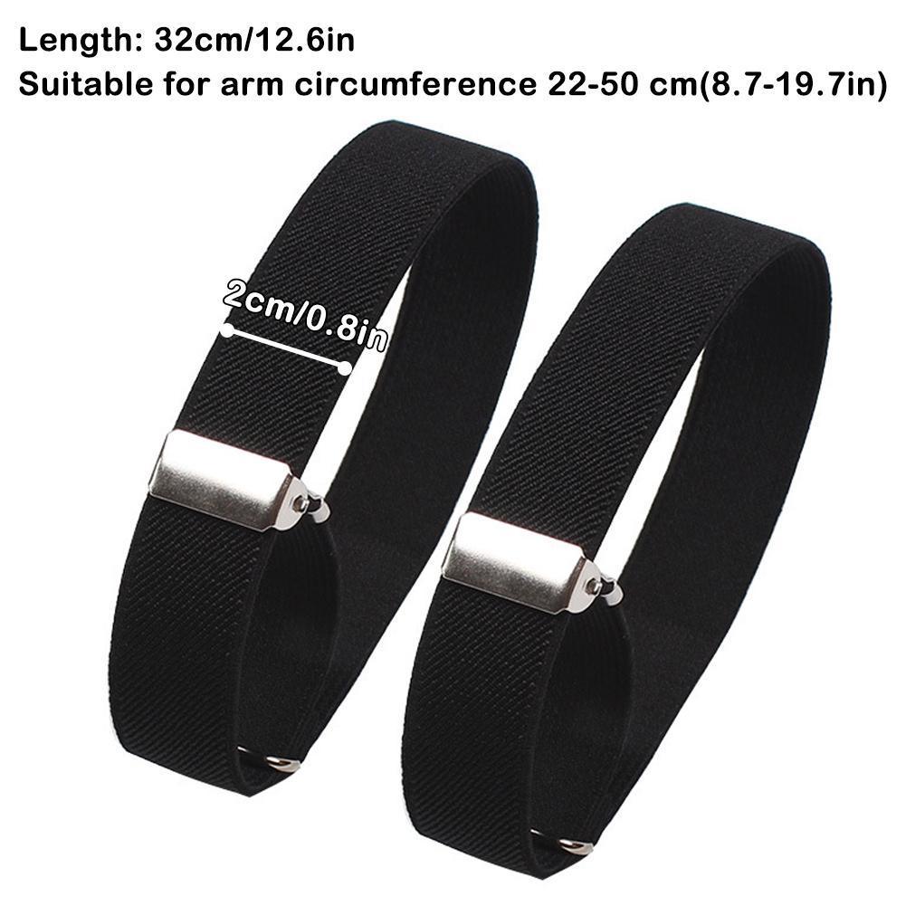 Men'S Accessories Clothing - 2 個調節可能な弾性アームバンドシャツスリーブホルダー女性男性アームカフスバンドパーティー結婚式の衣類アクセサリー用