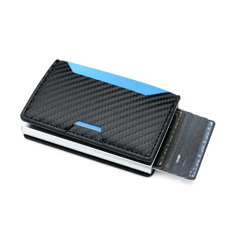 Card Case Minimalist - RFID アルミ製メンズ財布 カードホルダー パース カーボンファイバー メンズ