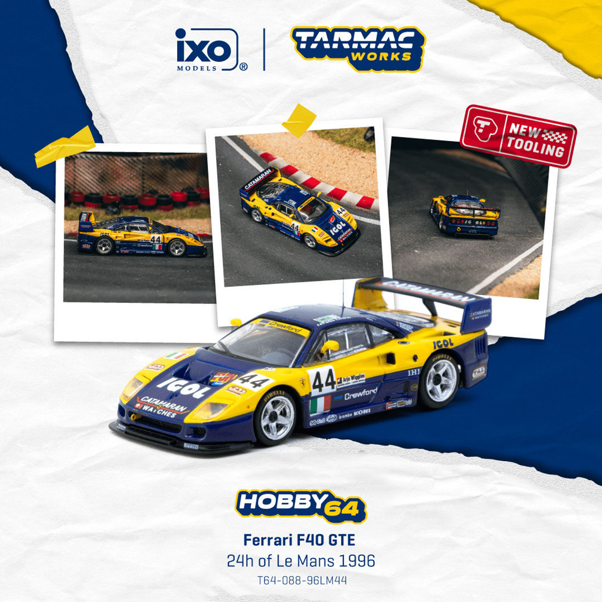 Men Accessories Collection - 在庫あり TW 1:64 フェラーリ F40 GTE