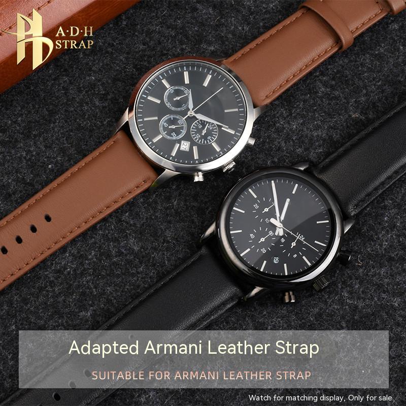 Men'S Accessories Armani - カルフスキンストラップ,armani ar60007/60008 2433 2434 1507 1508用ソフトレザーストラップ,時計アクセサリー,クイックアセンブリ