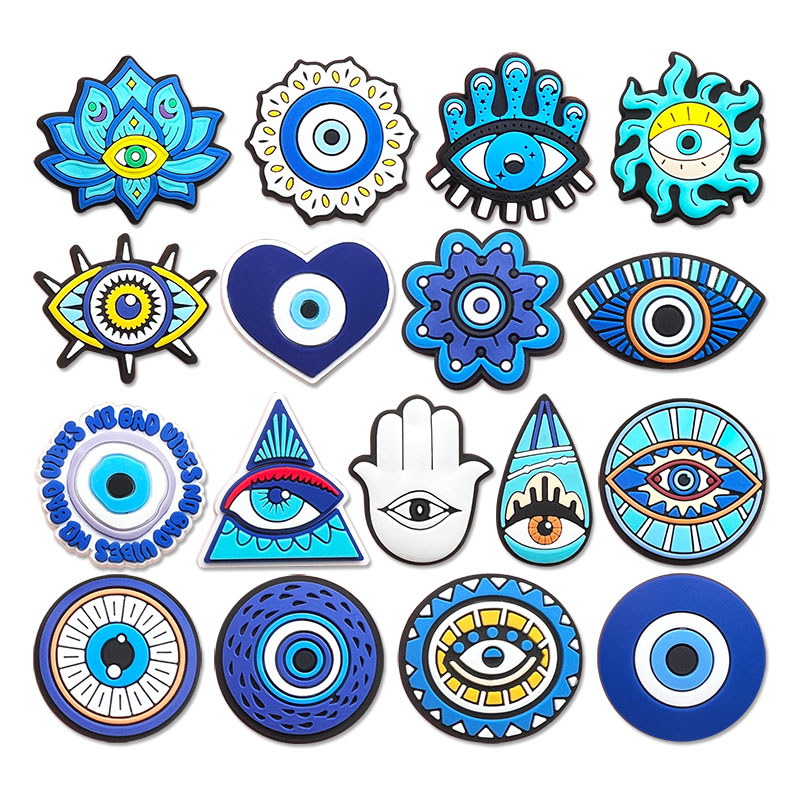 Men Accessories Evil Eye - 新着邪眼靴チャームピンクロックスアクセサリー装飾ブレスレットリストバンド DIY 男性女性パーティーギフト