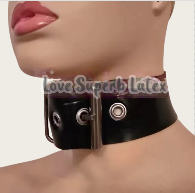 Men'S Accessories Clothing - 0.4 ミリメートルセクシーなラテックスネックチョーカーゴムフェチ女性男性首輪ベルトバック手作りネックチェーン衣装服ハロウィン