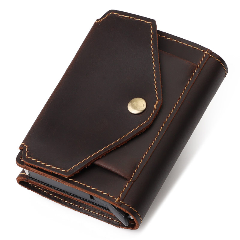 男性用ミニマリストアルミカードホルダー,クレイジーホースヴィ - Card Case Minimalist のレビューと価格