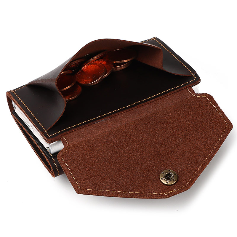男性用ミニマリストアルミカードホルダー,クレイジーホースヴィ - Card Case Minimalist のレビューと価格