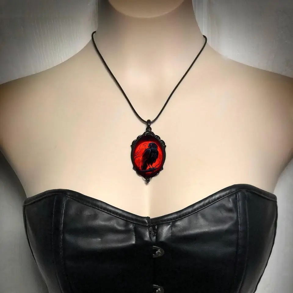 ゴシック吸血鬼フクロウカメオネックレス女性男性ファッション異 - Men'S Vampire Accessories のレビューと価格