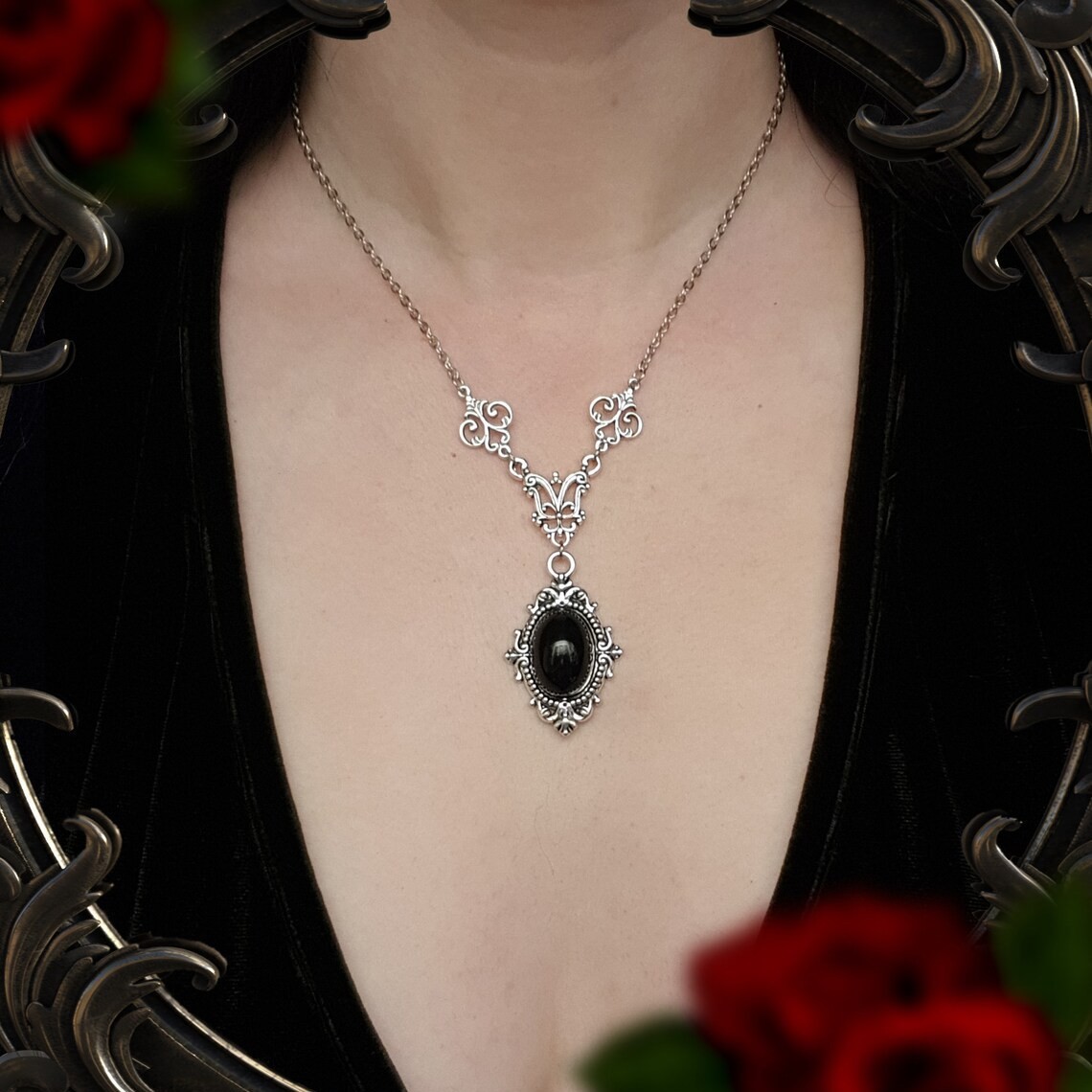 ヴァンパイアカメオネックレス、ブラッドカメオ、ゴシックジュエ - Men'S Vampire Accessories のレビューと価格