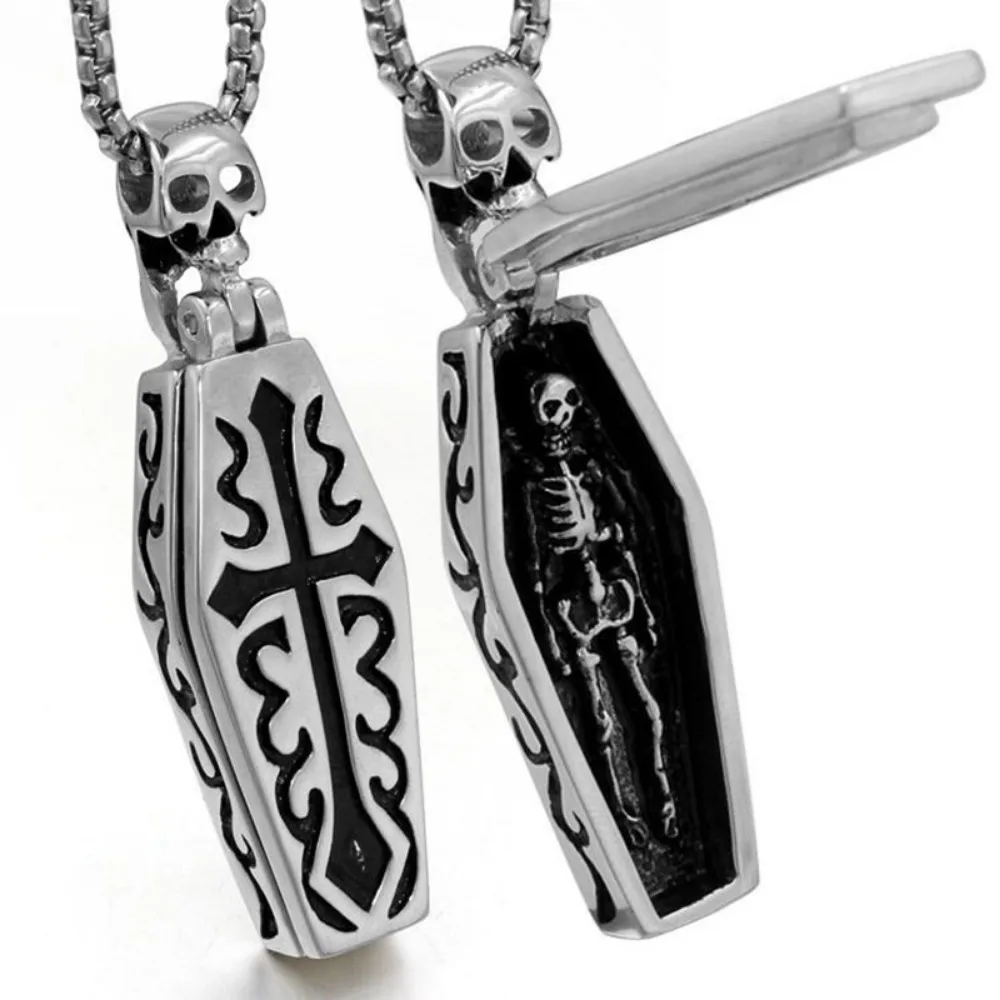 男性用スカルペンダントネックレス,スチームパンク,ヒップホッ - Men'S Vampire Accessories のレビューと価格