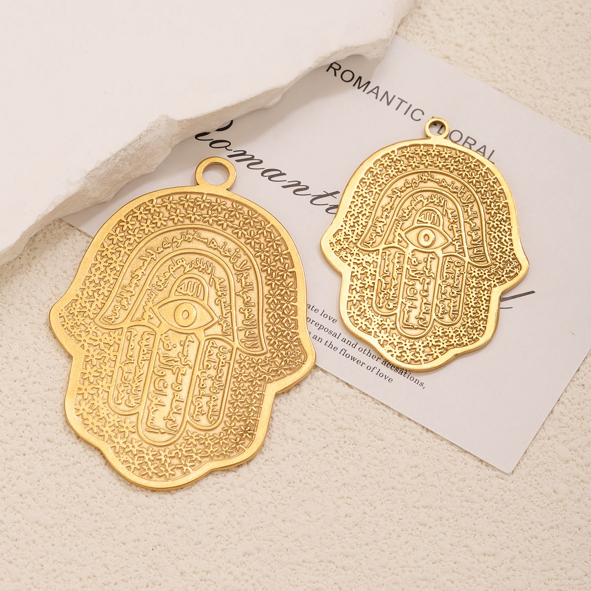 5個入り 18K PVDステンレス鋼 ハムサハンド 邪視除け - Men Accessories Evil Eye のレビューと価格