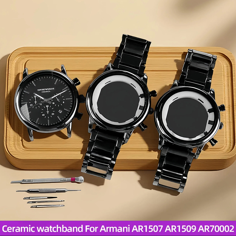 高品質明るいセラミック男性時計バンドアルマーニ AR1507 - Men'S Accessories Armani のレビューと価格