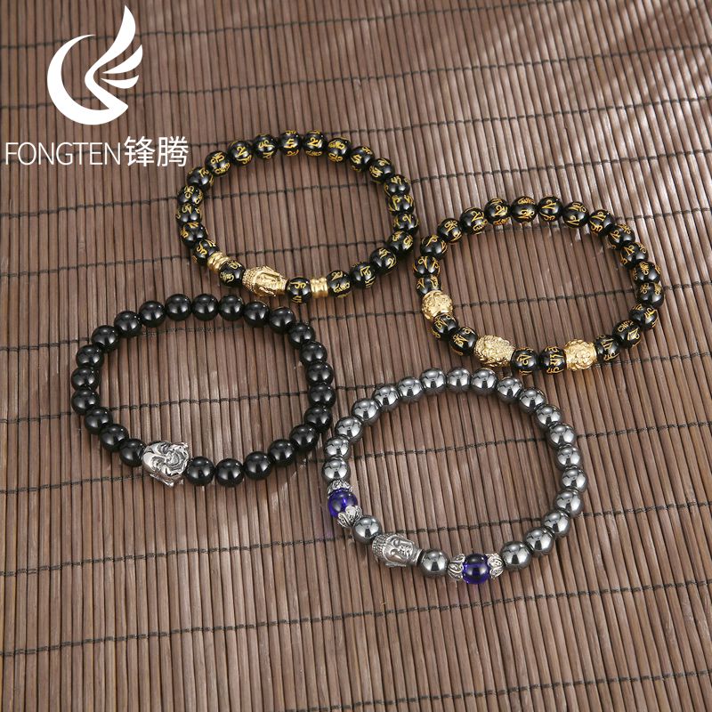 ステンレス鋼の仏の頭のブレスレット,男性のためのビーズのジュ - Men Accessories Bd のレビューと価格