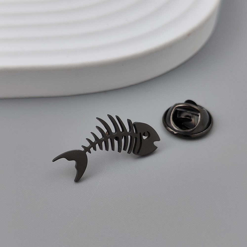 クリエイティブな魚の骨の金メッキバッジ、メンズカラーブローチ - Men'S Accessories Gift Set Branded のレビューと価格