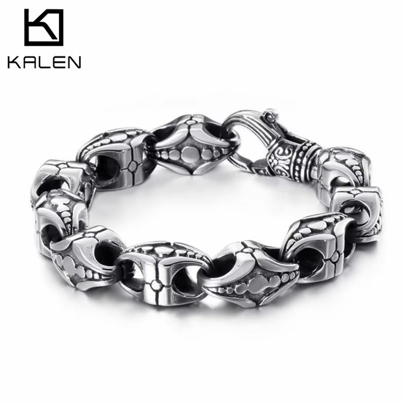 KALEN パンククロスブレスレットメンズステンレス鋼 21 - Men Accessories Bd のレビューと価格
