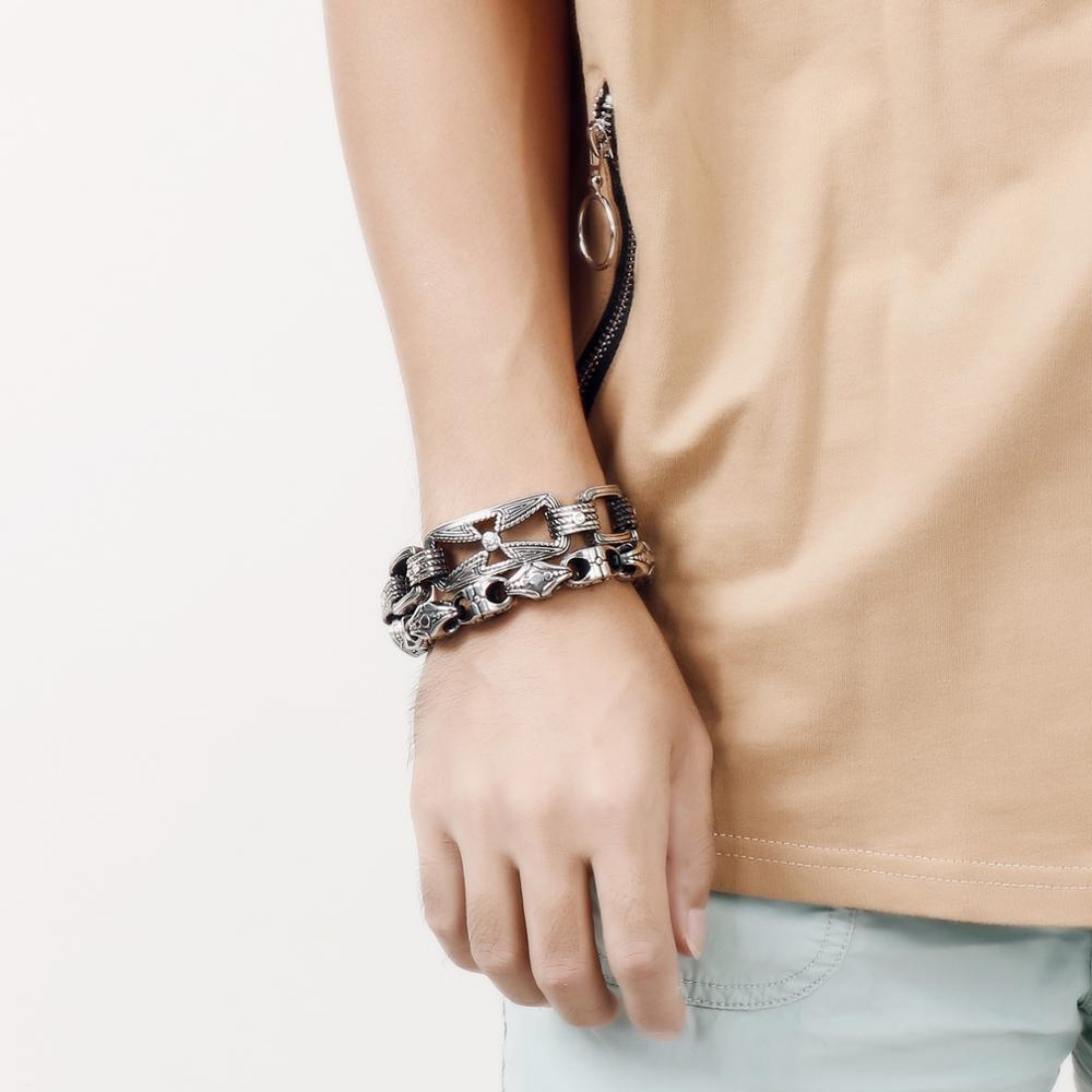 KALEN パンククロスブレスレットメンズステンレス鋼 21 - Men Accessories Bd のレビューと価格