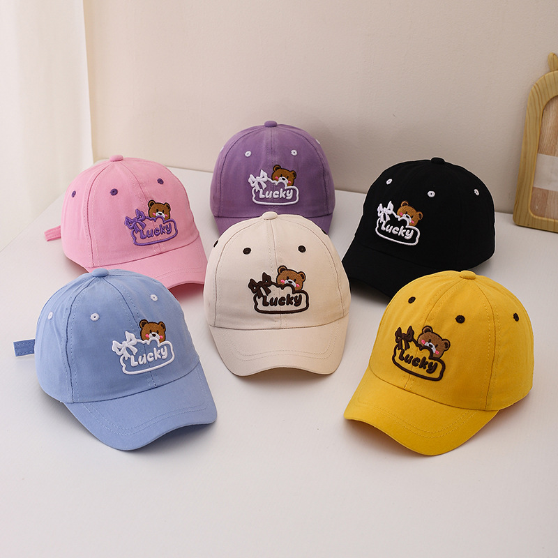 ベビーキッズサンハット 52cm 2-5歳 幼児用クマ刺繍入 - Hat Snapback Cap のレビューと価格