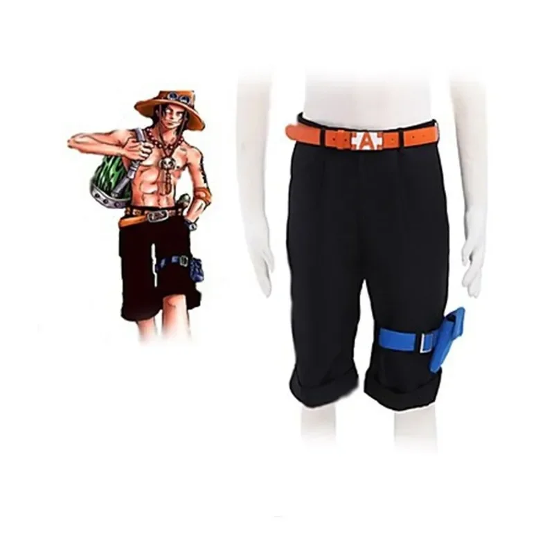 アニメポートガス·D·エースコスプレ衣装白ひげ海賊団黒ショー - Men Accessories Kit のレビューと価格