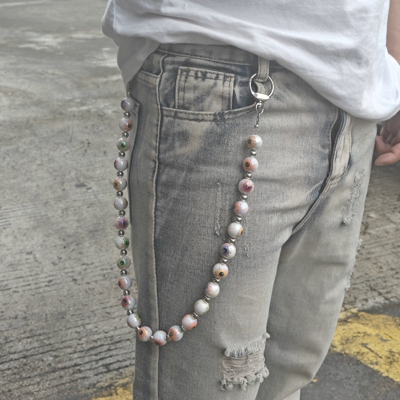 2025年ハロウィンギフトDIY邪眼マルチカラーパンツチェー - Men Accessories Evil Eye のレビューと価格