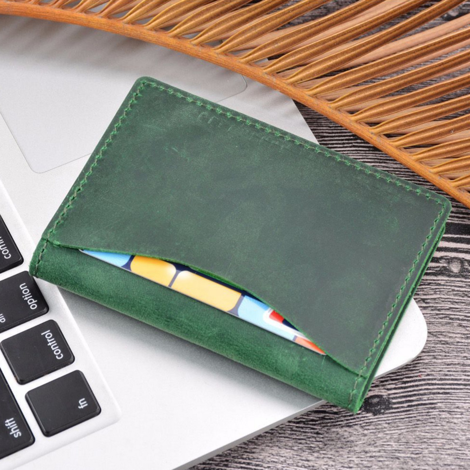 本革ポケットスリムカードホルダー、女性、男性用、ミニマリスト - Card Case Minimalist のレビューと価格