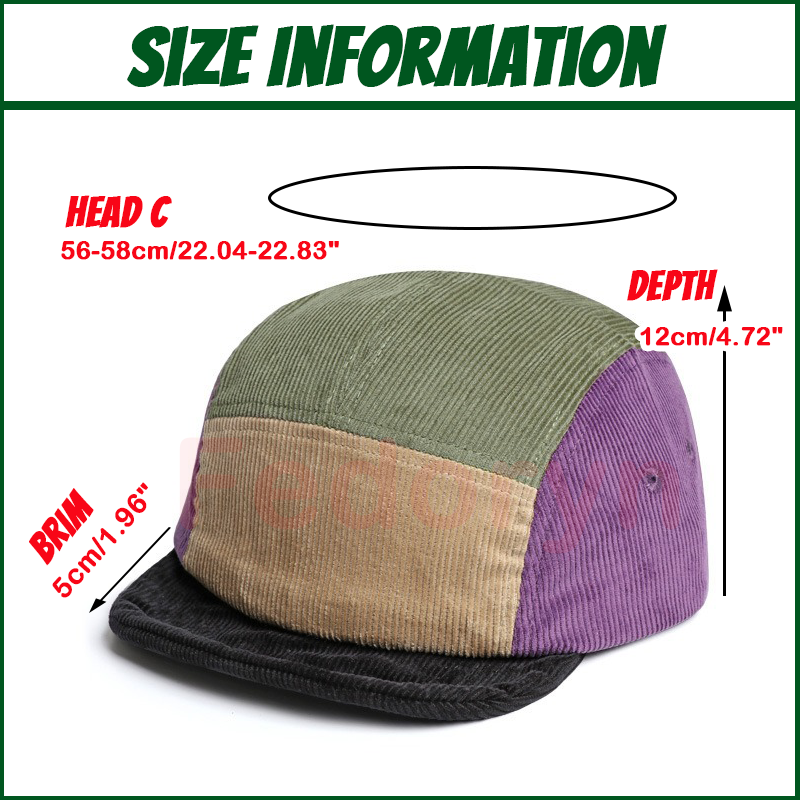 フェドリン カスタム刺繍 レトロ コーデュロイ ショートブリ - Hat Snapback Cap のレビューと価格