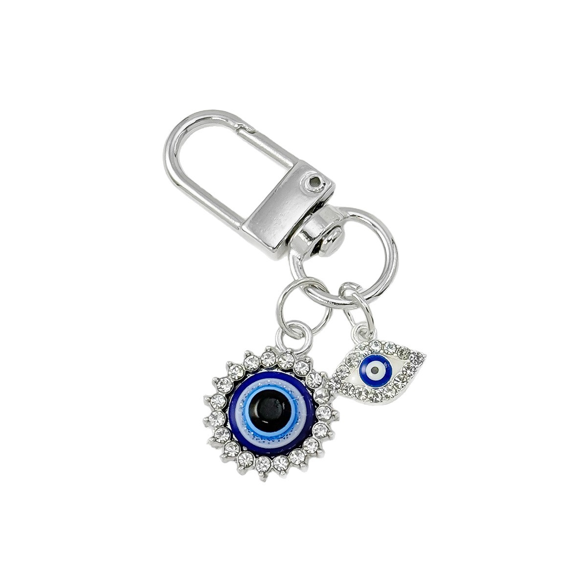 キーホルダーまつげメタル邪眼キーホルダー車のキー女性男性ハン - Men Accessories Evil Eye のレビューと価格