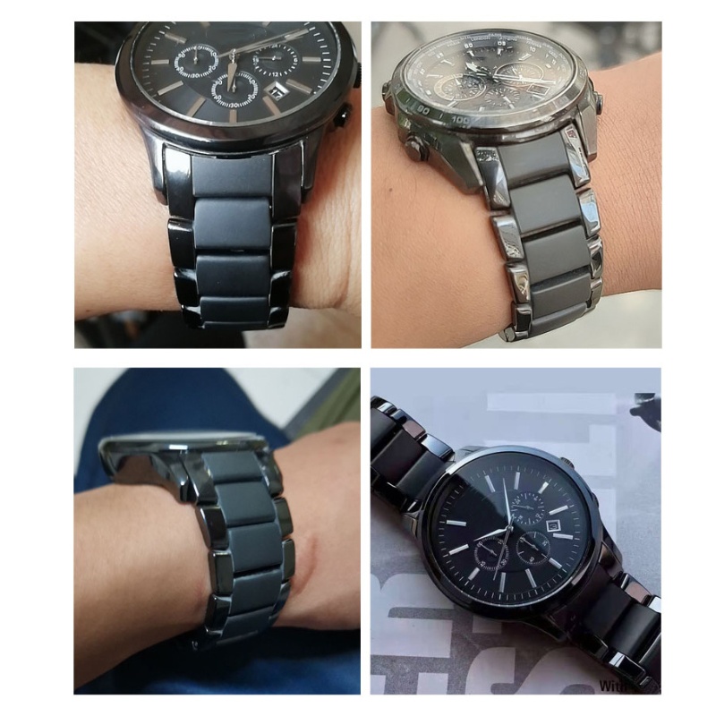 セラミック時計ストラップアルマーニ AR1451 AR145 - Men'S Accessories Armani のレビューと価格