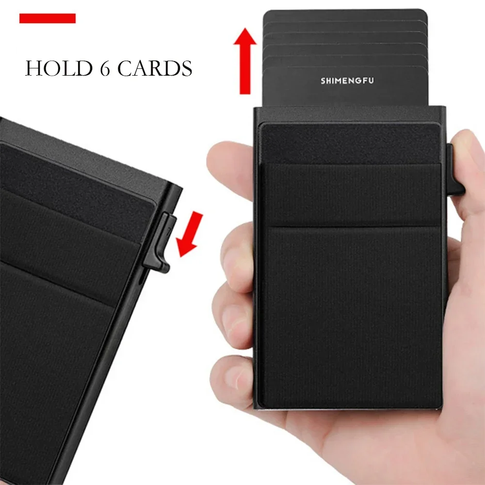 男性 Rfid 盗難防止保護クレジットカードホルダー薄型スリ - Card Case Minimalist のレビューと価格