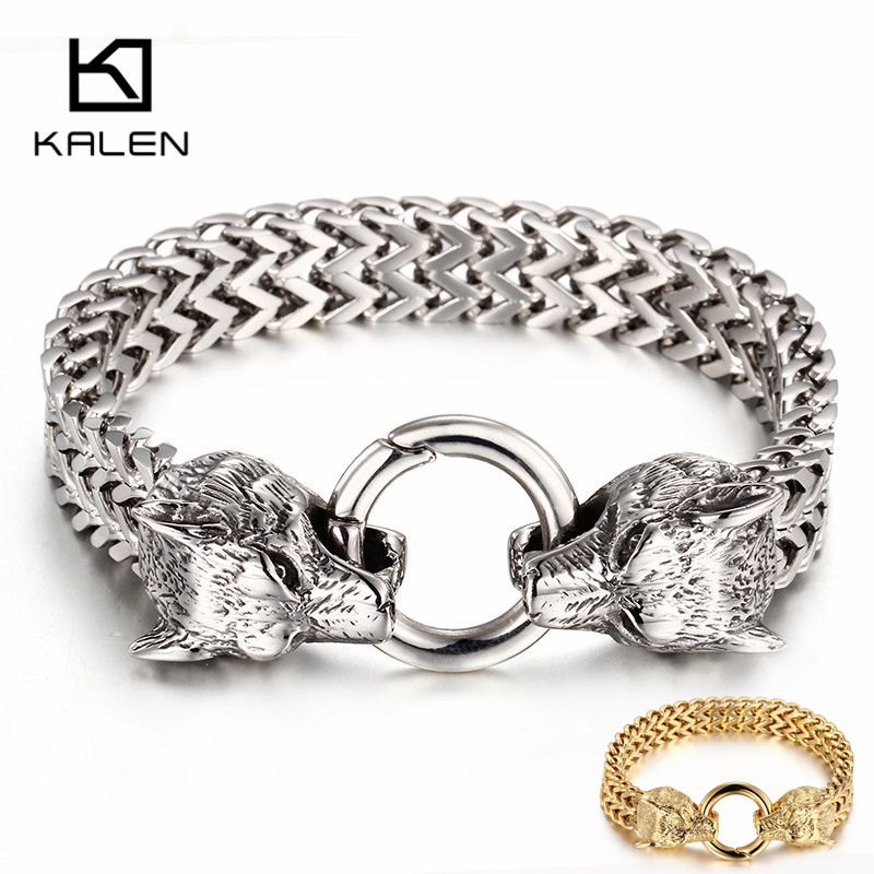 KALEN 19-23 センチメートルロックバイキングウルフ - Men Accessories Bd のレビューと価格