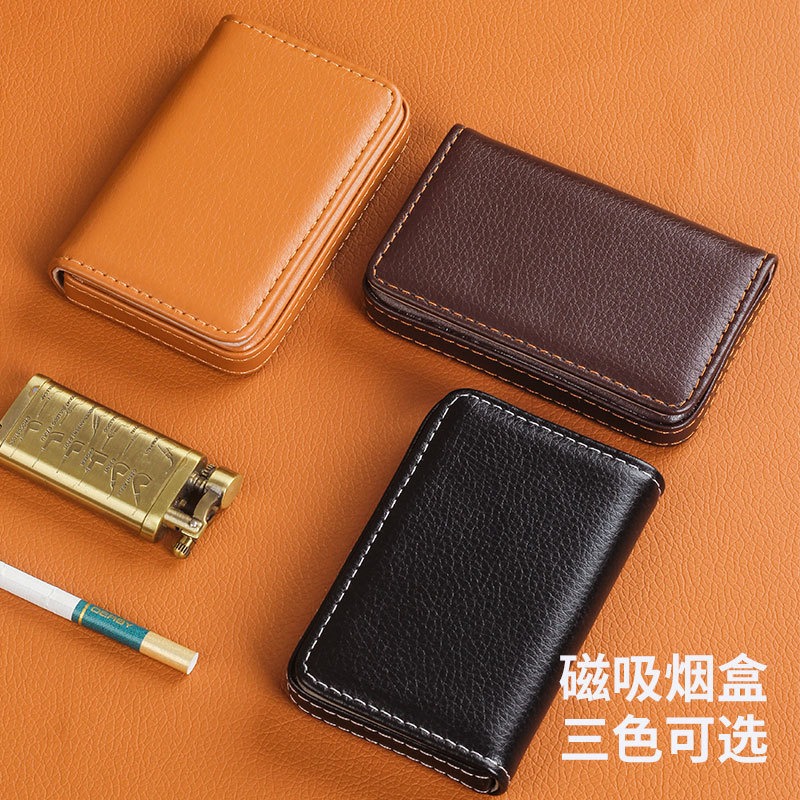 ポータブル 8 ミリメートルシガレットケース PU レザー名 - Men'S Mens Accessories のレビューと価格