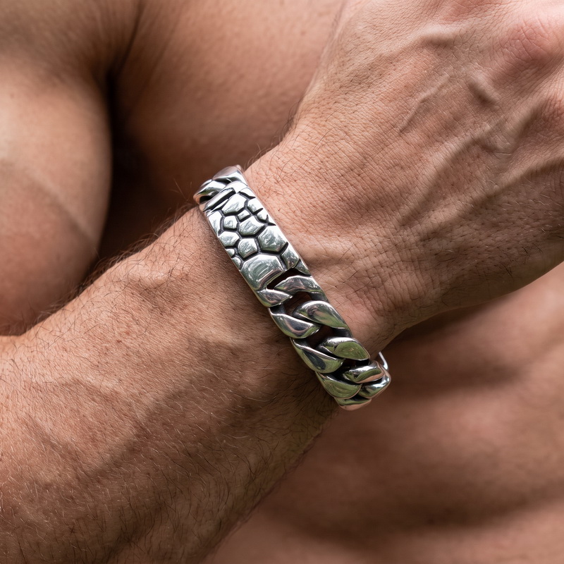KALEN ヴィンテージステンレススチール製カーブチェーンブ - Men Accessories Bd のレビューと価格