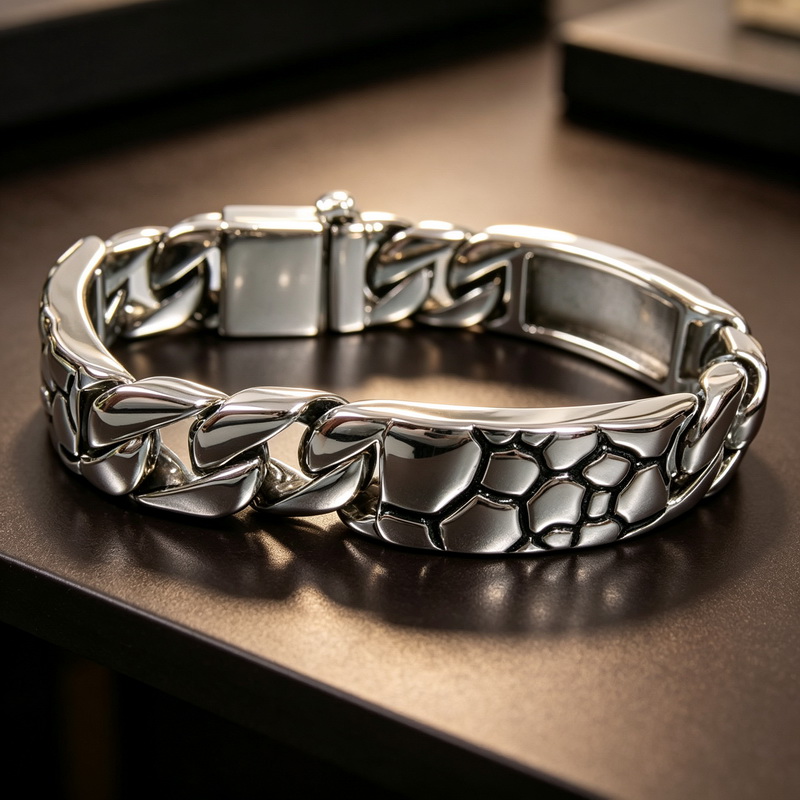 KALEN ヴィンテージステンレススチール製カーブチェーンブ - Men Accessories Bd のレビューと価格