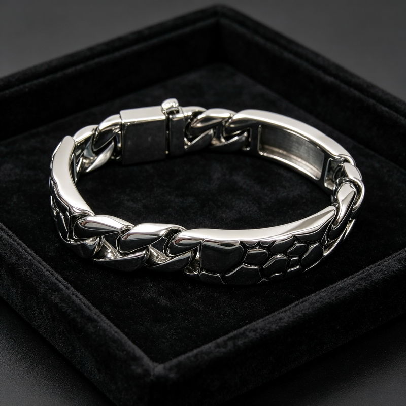 KALEN ヴィンテージステンレススチール製カーブチェーンブ - Men Accessories Bd のレビューと価格