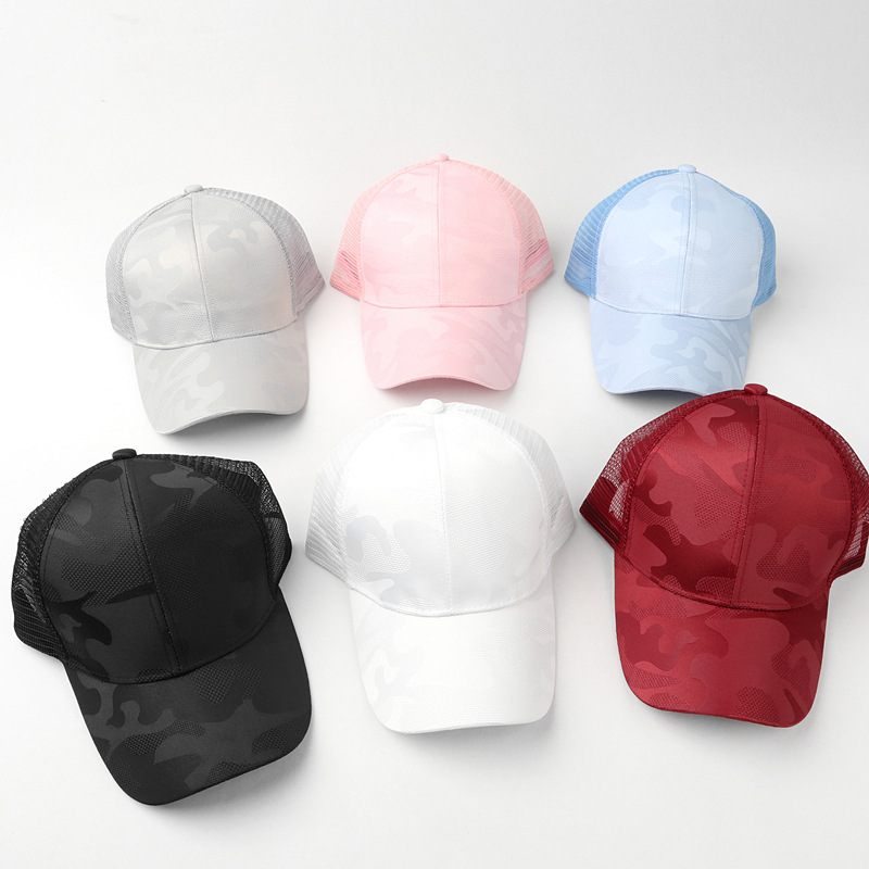 カスタムプリントロゴ入り 夏用通気性メッシュ迷彩柄サンハット - Hat Snapback Cap のレビューと価格