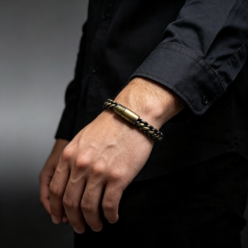 新しいステンレス製の個性的なトレンドメンズブレスレット、レト - Men Accessories Bd のレビューと価格