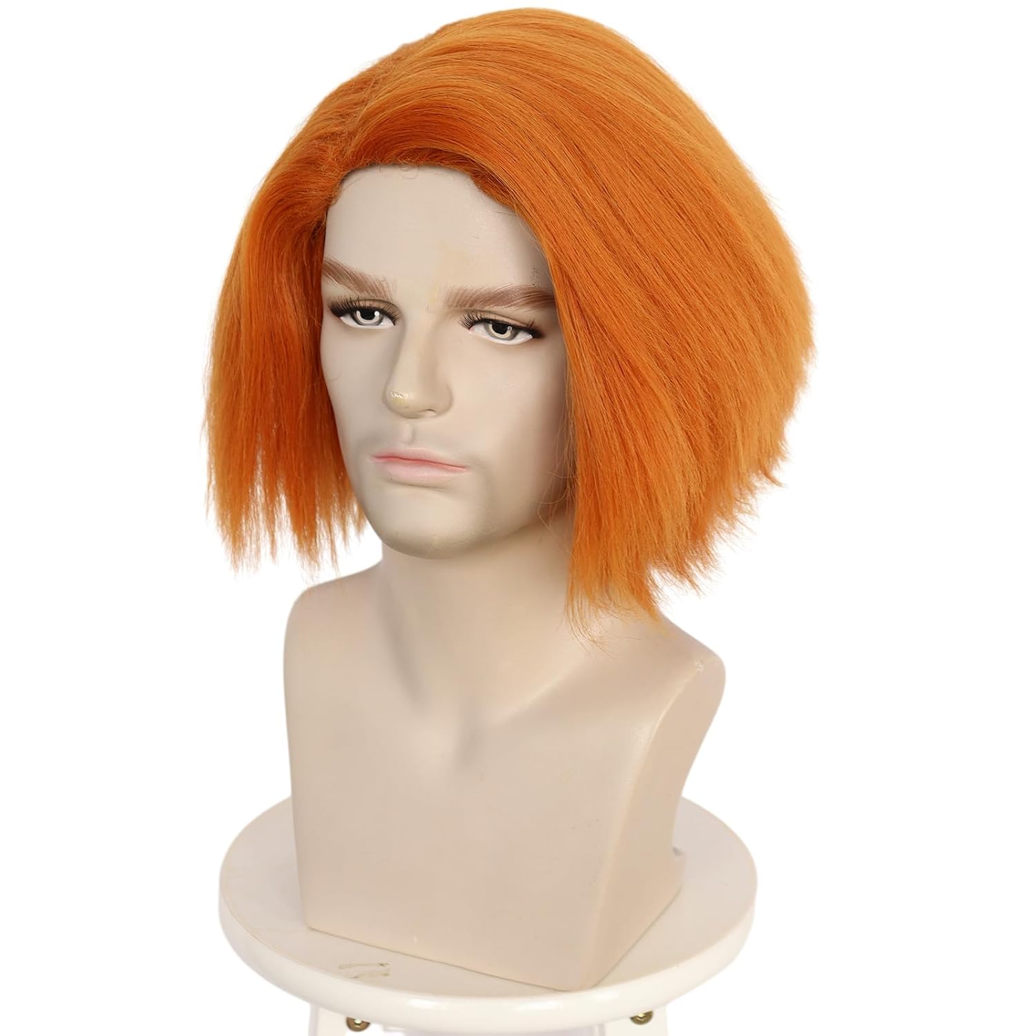 アニメチャッキーウィッグメンズオレンジコスプレウィッグふわふ - Men Accessories Bd のレビューと価格