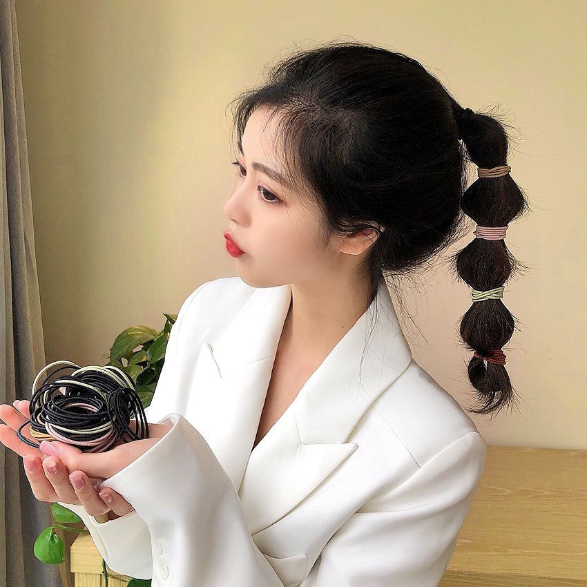 100 ピース/セットヘアネクタイ弾性ゴムバンド女性男性薄毛 - Men Accessories Kit のレビューと価格
