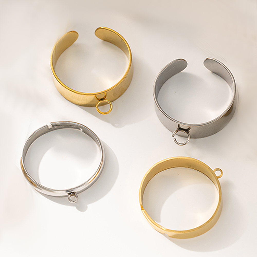 5 ピース/ロットステンレス鋼ゴールドカラーオープン調節可能 - Men Accessories Collection のレビューと価格