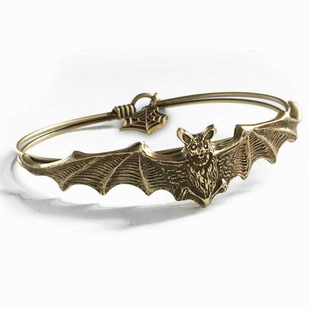 ゴシックパンクスライバーカラーヴァンパイアバットスプレッドウ - Men'S Vampire Accessories のレビューと価格