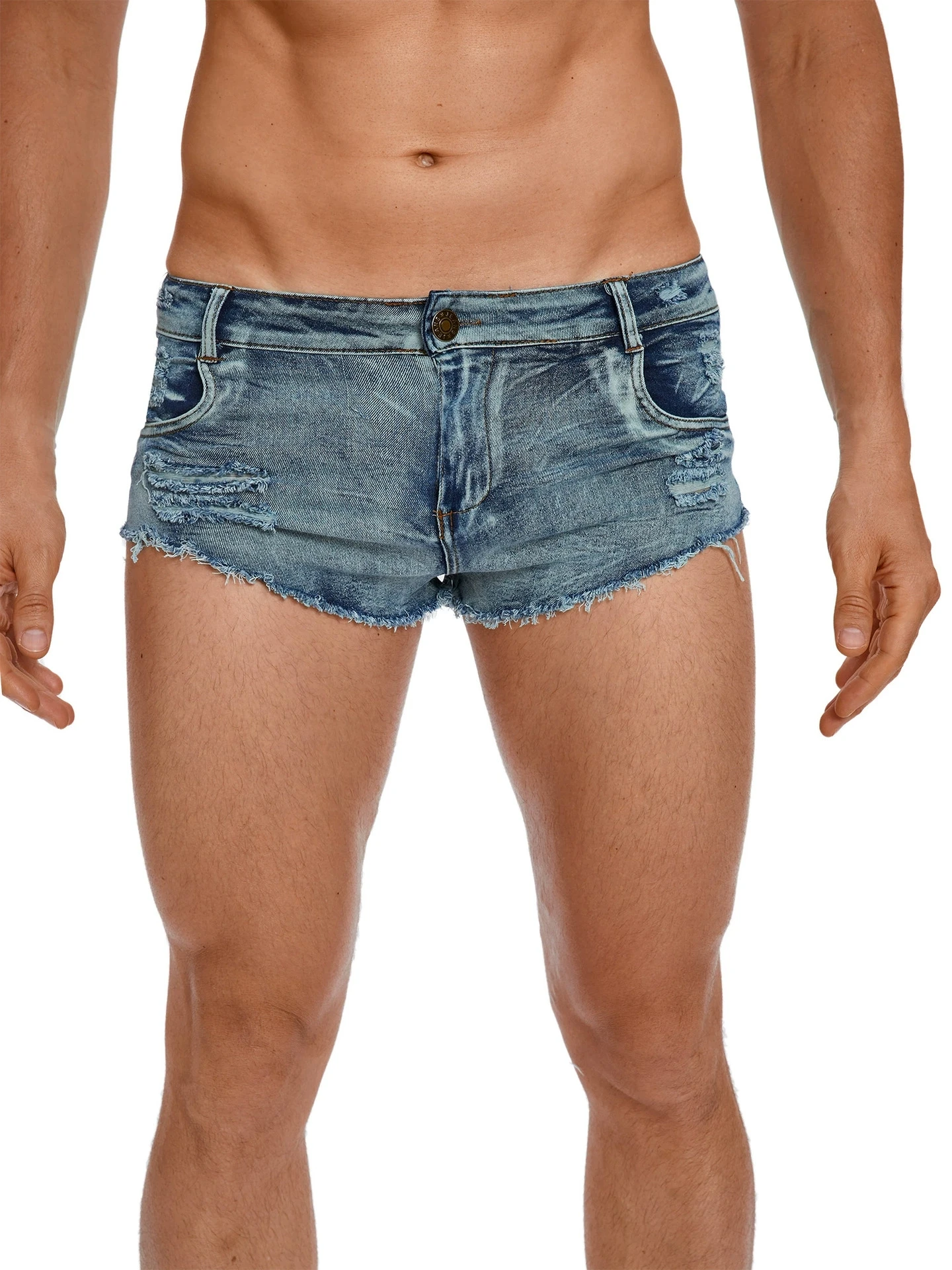 メンズローウエストジーンズショーツファッションポケット夏カジ - Men'S Accessories Clothing のレビューと価格