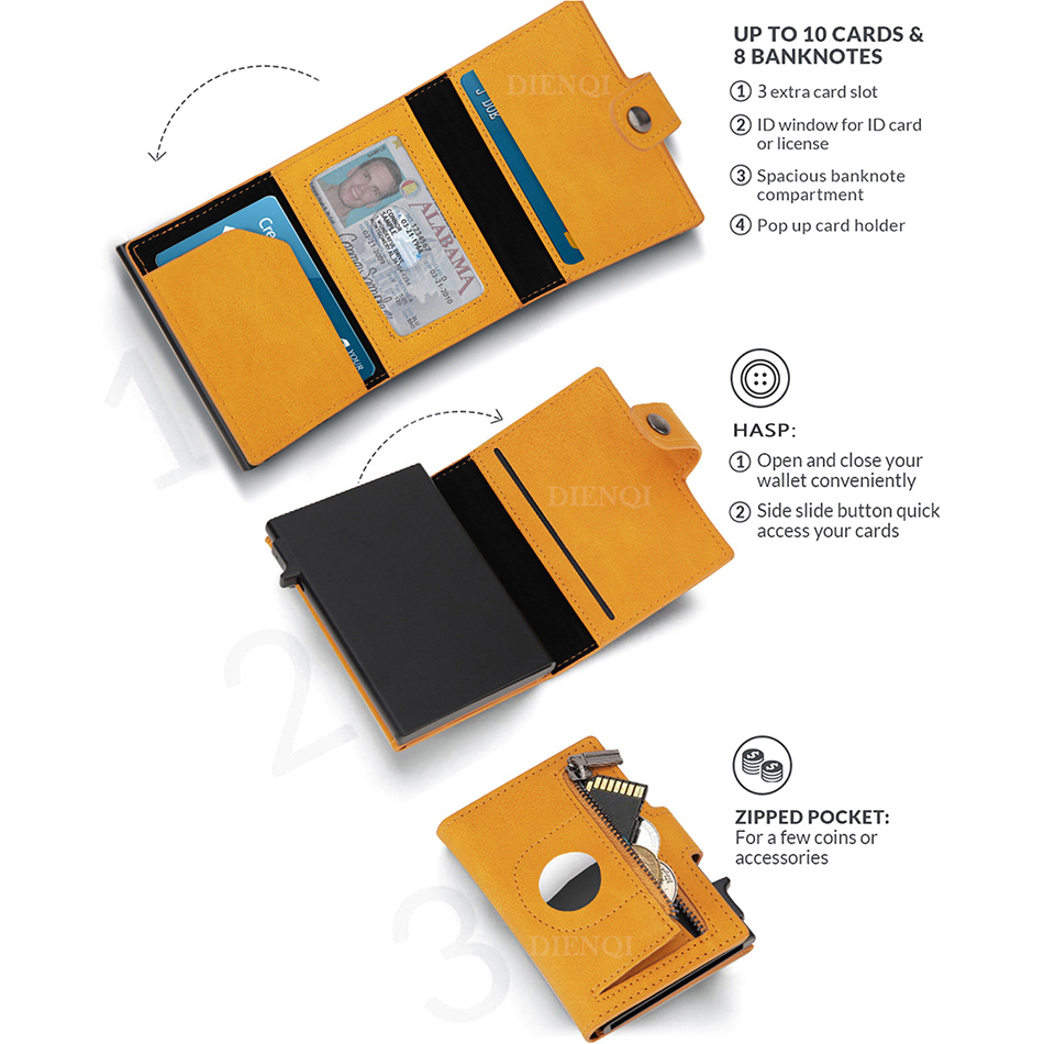 エアタグ財布 Rfid クレジットカードホルダー男性財布三つ - Card Case Minimalist のレビューと価格