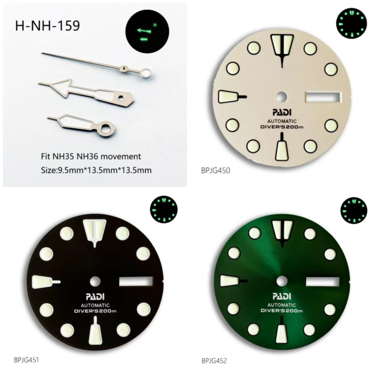 ホットセール中 28.5mm NH36 PADI Sロゴ文字 - Men'S Accessories Watches のレビューと価格