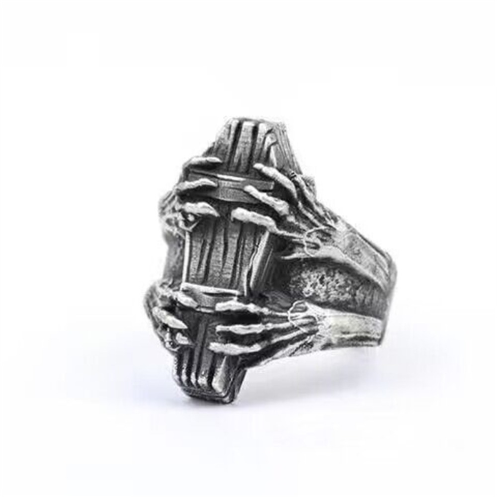 クラシックヴィンテージ棺ゴースト爪ヴァンパイア悪魔リングメン - Men'S Vampire Accessories のレビューと価格
